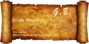 Glab Beatrix névjegykártya